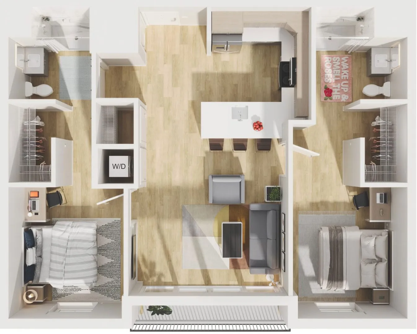 2 bedroom apartment layout